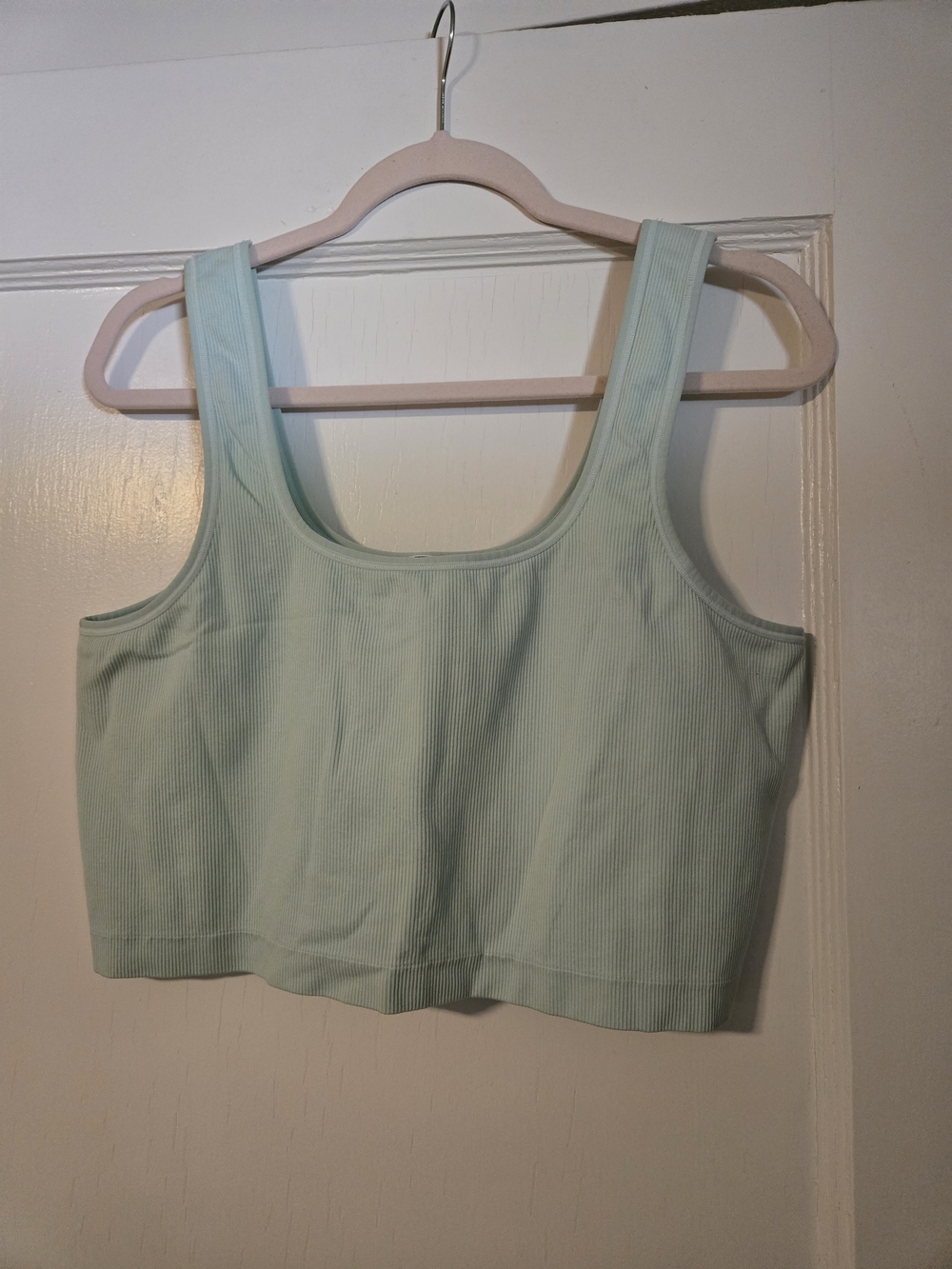 Athleta Mint Green Ribbed Crop Tank